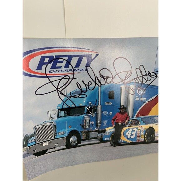 SIGNED Richard Petty Photo Petty Enterprises Racing NASCAR 43 Freightliner 2001 - Picture 2 of 4